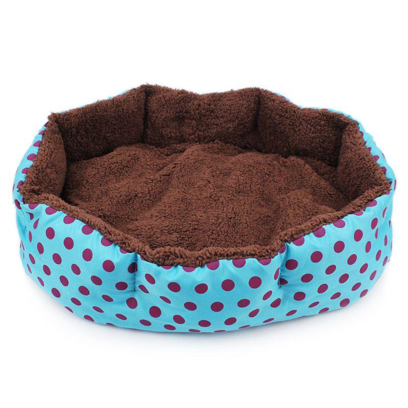 Pet Bed Smalllarge Dog Cat Bed House Kennel Doggy Warm Cushion Mat Blue Pink