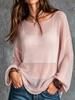 In-Stock Sheer Lightweight Sweater – Spring/Autumn Round Neck Long Sleeve, European/American Style Hot Trend