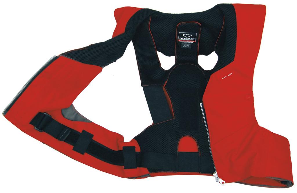 Kamizelka z poduszką powietrzną Airbag rozmiary XL Hit-Air (Mugen Denko) RS-1 Rurka, Poliuretan, Czerwona, (pasuje na XL-3XL) [HTRC2.2]
