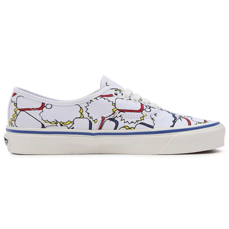 Vans Authentic Factory Authentic 44 Dx Low Top Skate Shoes Unisex Sneaker White Red VN0A5KX4AVT