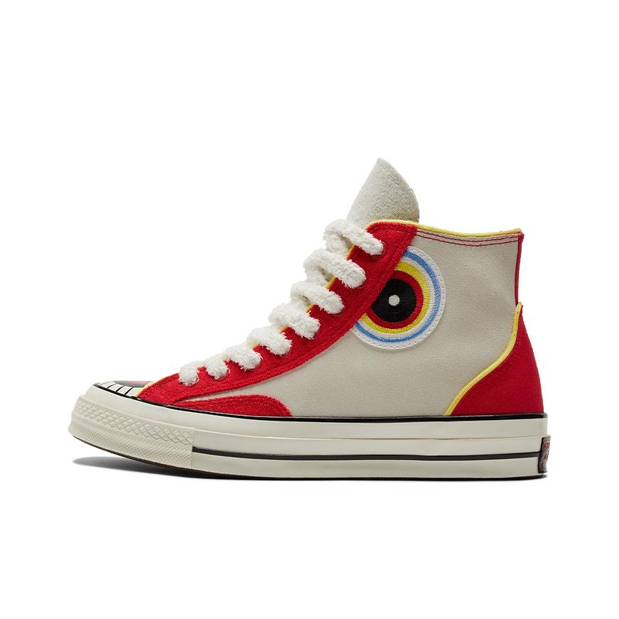 Converse Chuck Taylor All Star 1970s Comfortable Trendy High-Top Canvas Shoes Unisex Sneakers Beige Red Yellow A05277C