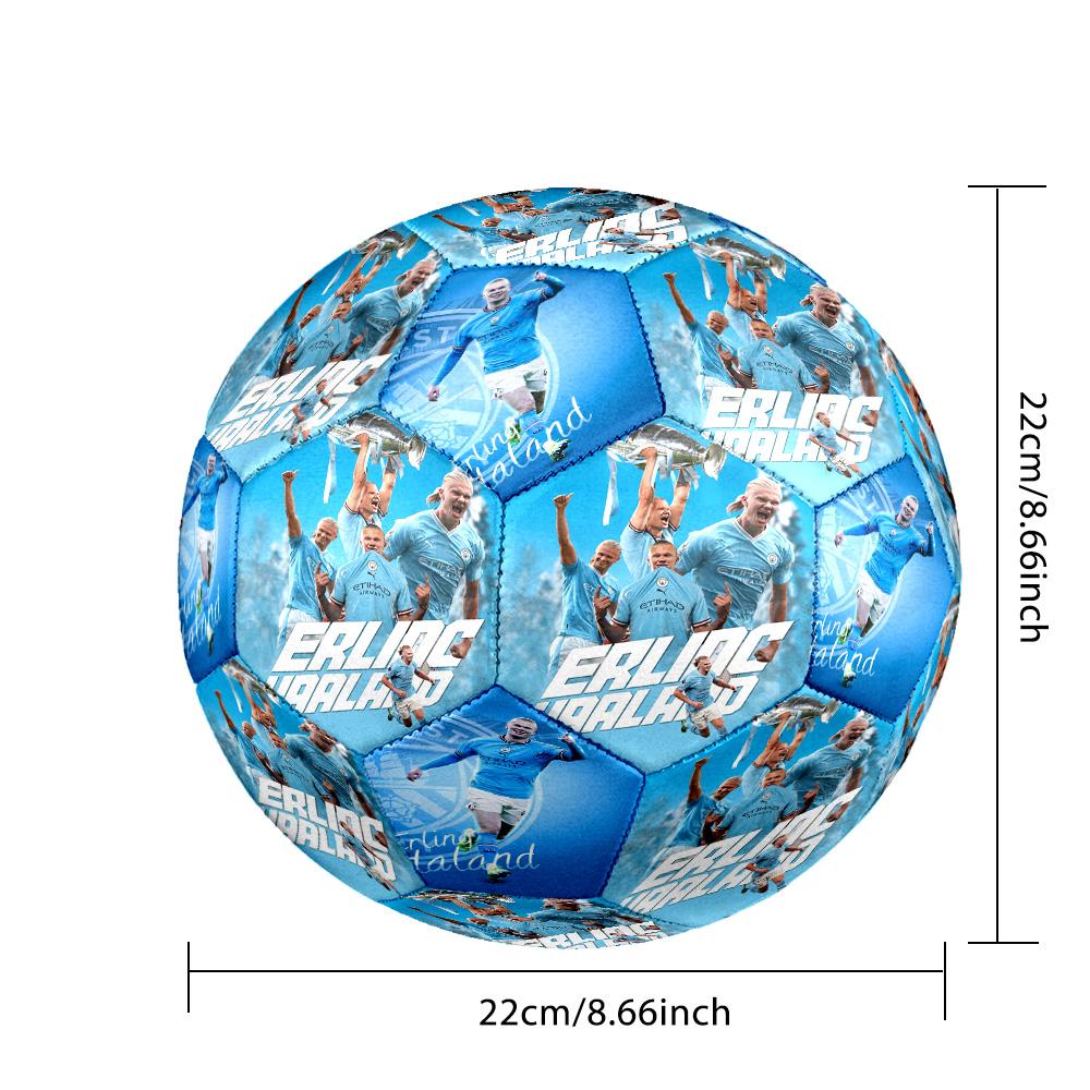 Haaland Trophy Celebration Size 5 Soccer Ball Machinestitched Indooroutdoor Training And Matches Soccer Accessory