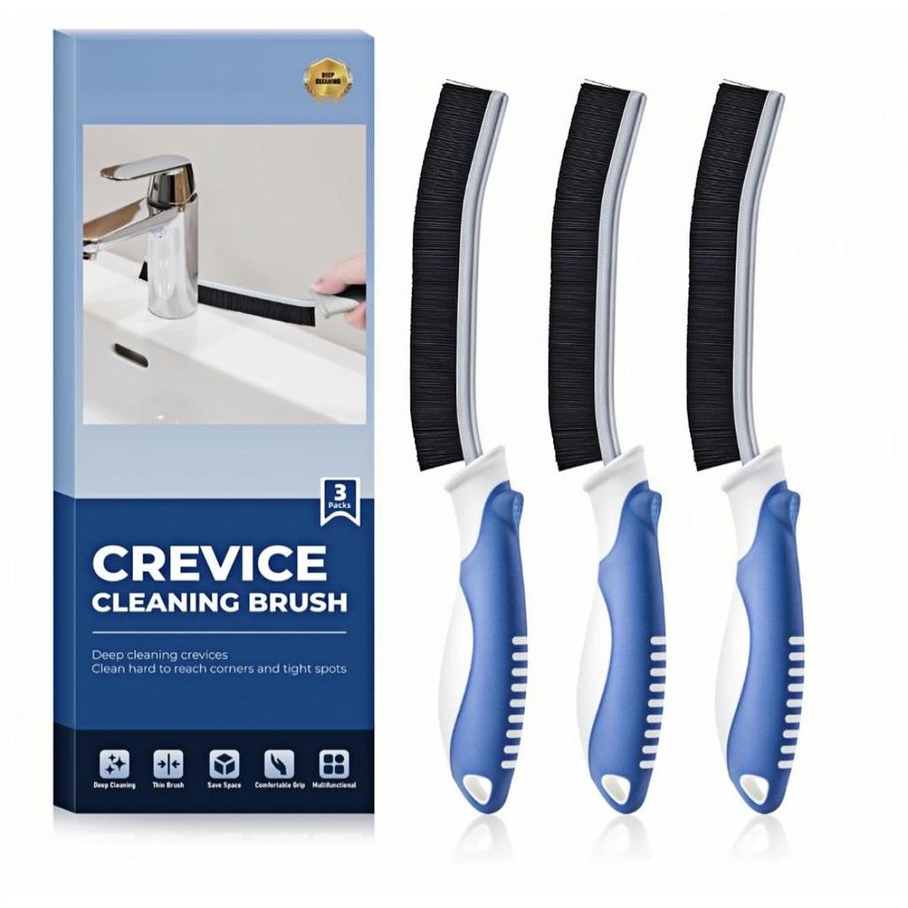 Multi-Purpose Crevice Brush for Kitchen and Bathroom Sinks and Faucets