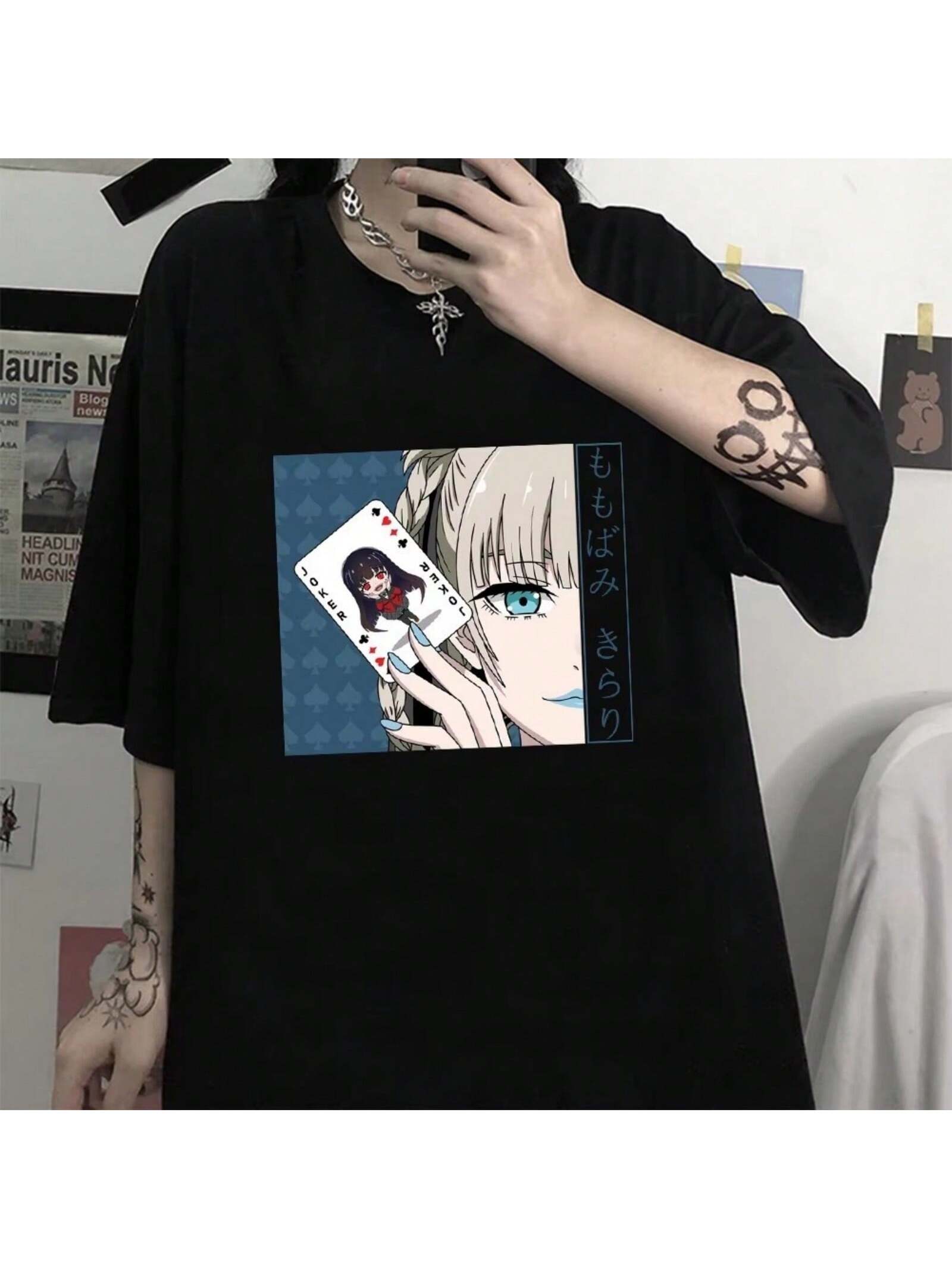 Japanese Anime Summer Casual Loose Man Woman Streetwear T-Shirt S