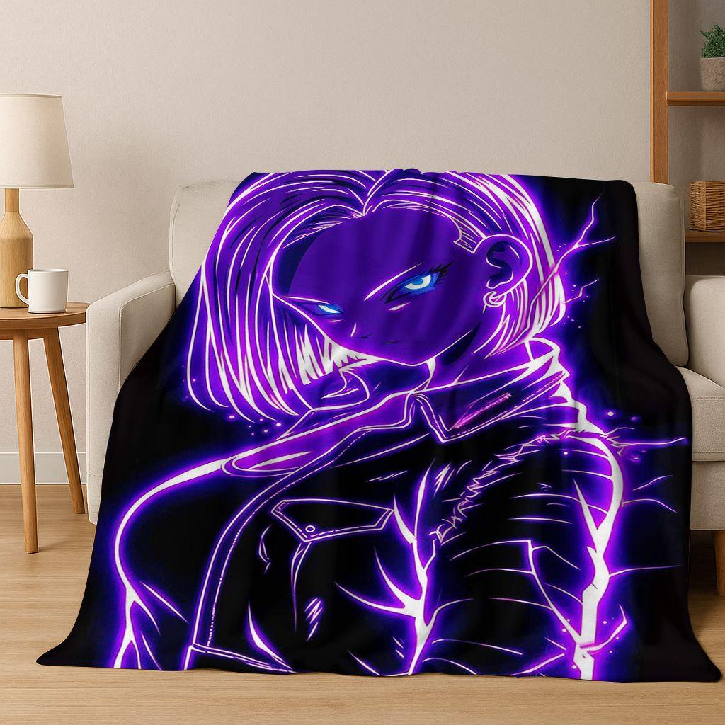 3D Japanischer Anime D-Dragon B-Ball Flanelldecke Weiche Warme Überwurfdecke für Schlafzimmer Wohnzimmer Bett Reise Camping Picknick Geschenk