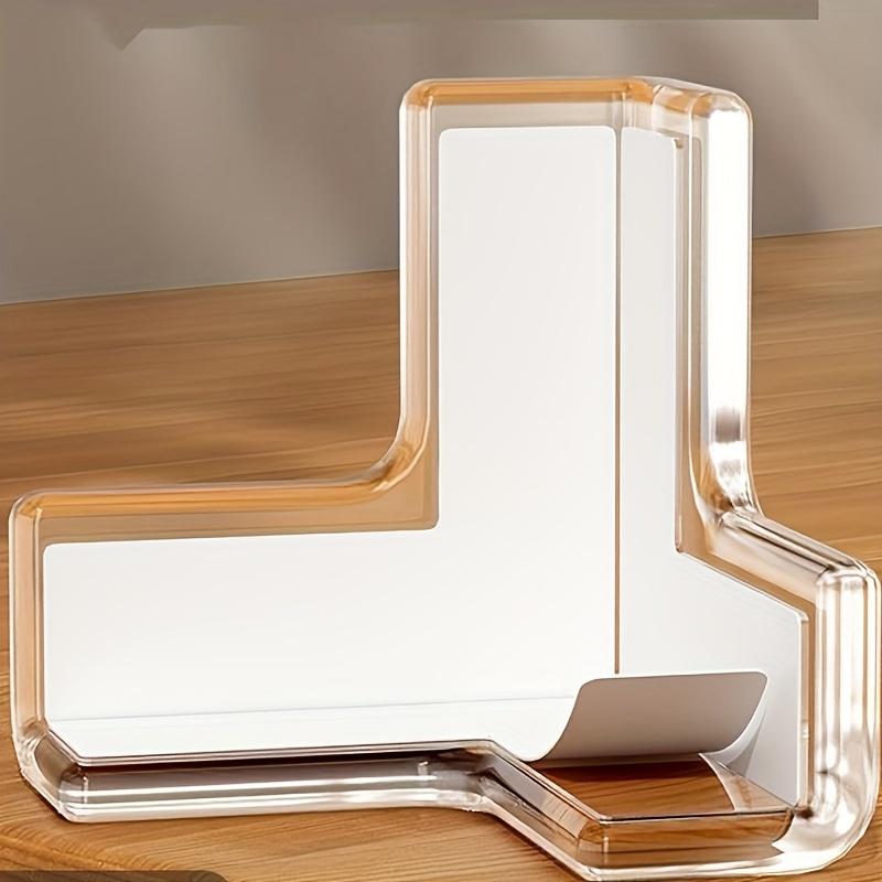 

10 Transparent Silicone Corner Protectors, Strong Adhesive T-Shaped Furniture Protectors, Suitable for Tables And Cabinets.