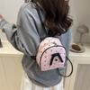 New Girl Bow Seersucker Sweet Shoulder Small Bag Backpack Girls Portable Small Bag Small Fresh