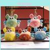 Soft And Fluffy Cartoon Crab Plush Toy Miniature Keychain In Various Colors