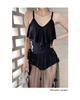 2025 Korean Style Women's One-Piece Swimsuit - Slimming, Conservative, Belly-Concealing, Small Chest Support, Sexy Solid Color Design