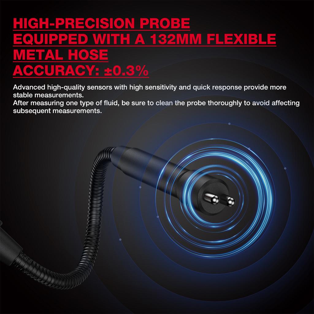 HABOTEST HT663L Tester brzdové kapaliny Kapalinový tester Kapalina do auta Digitální tester Zvukový světelný alarm pro