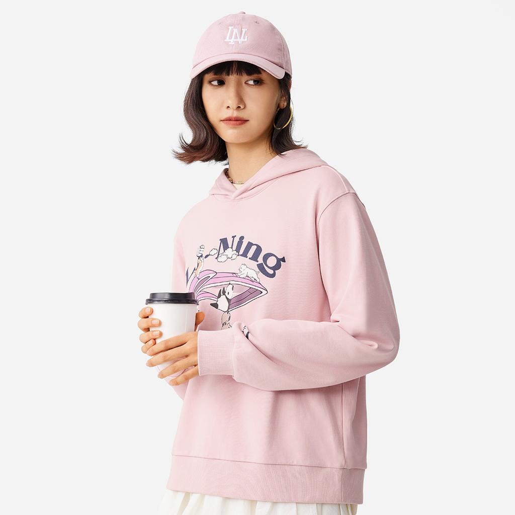 Li Ning Sports Life Collection Sweatshirt Women's Light Blush Pink AWDV388-2