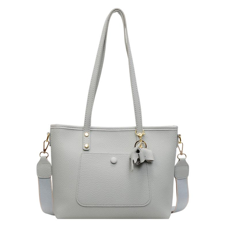 Fashion Large-capacity Bag Women's New Solid Color Versatile Commuter Shoulder Messenger Bag