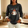 Women's Halloween -Lined Long Sleeve Round Neck Print Casual Winter Top