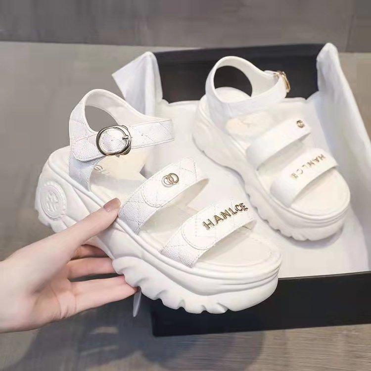 

Босоножки на платформе, женская модная верхняя одежда, лето 2024, новые универсальные туфли-бублики на высоком каблуке, увеличивающие рост, римские туфли для женщин 40