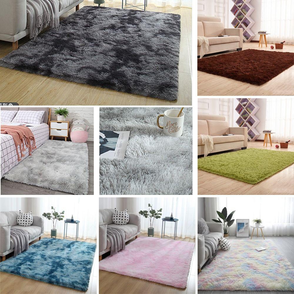50x80cm Plush Carpet Long Hair Sofa Cushion Rugs Soft Imitation Wool Pad  Home