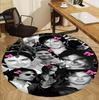 Damon Salvatore Pattern Round Rug, Indoor/Outdoor Mat, for Picnic, Gameroom, Bedroom, Office, Living Room, Home Decor Carpet, Birthday Gift
