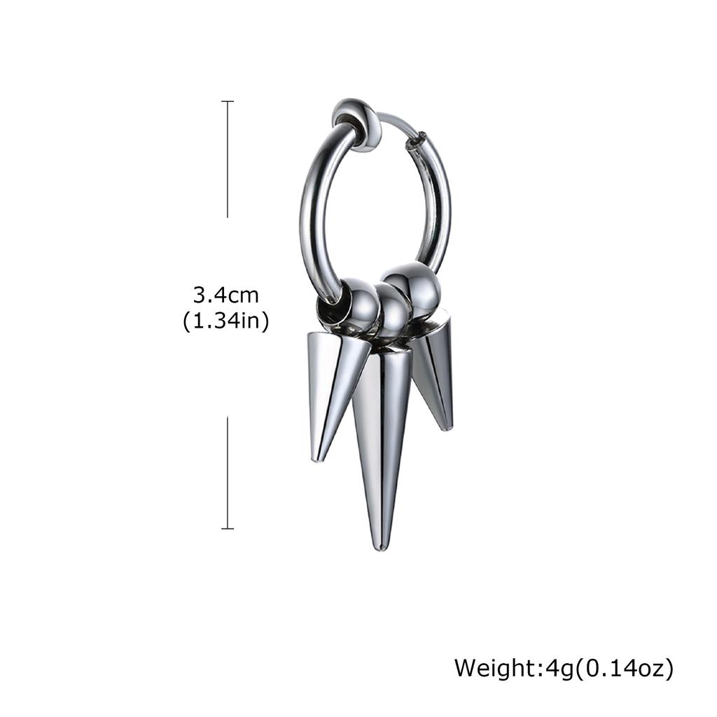 Classic Stainless Steel Rivet Clip Earring for Men Women,Anti Allergy Non-pierced Huggies Earrings,Rock Punk Jewelry Gift