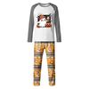 Print Cute Family Set Pajamas, Home Clothes, Family Set Long Sleeve Top Pants Set