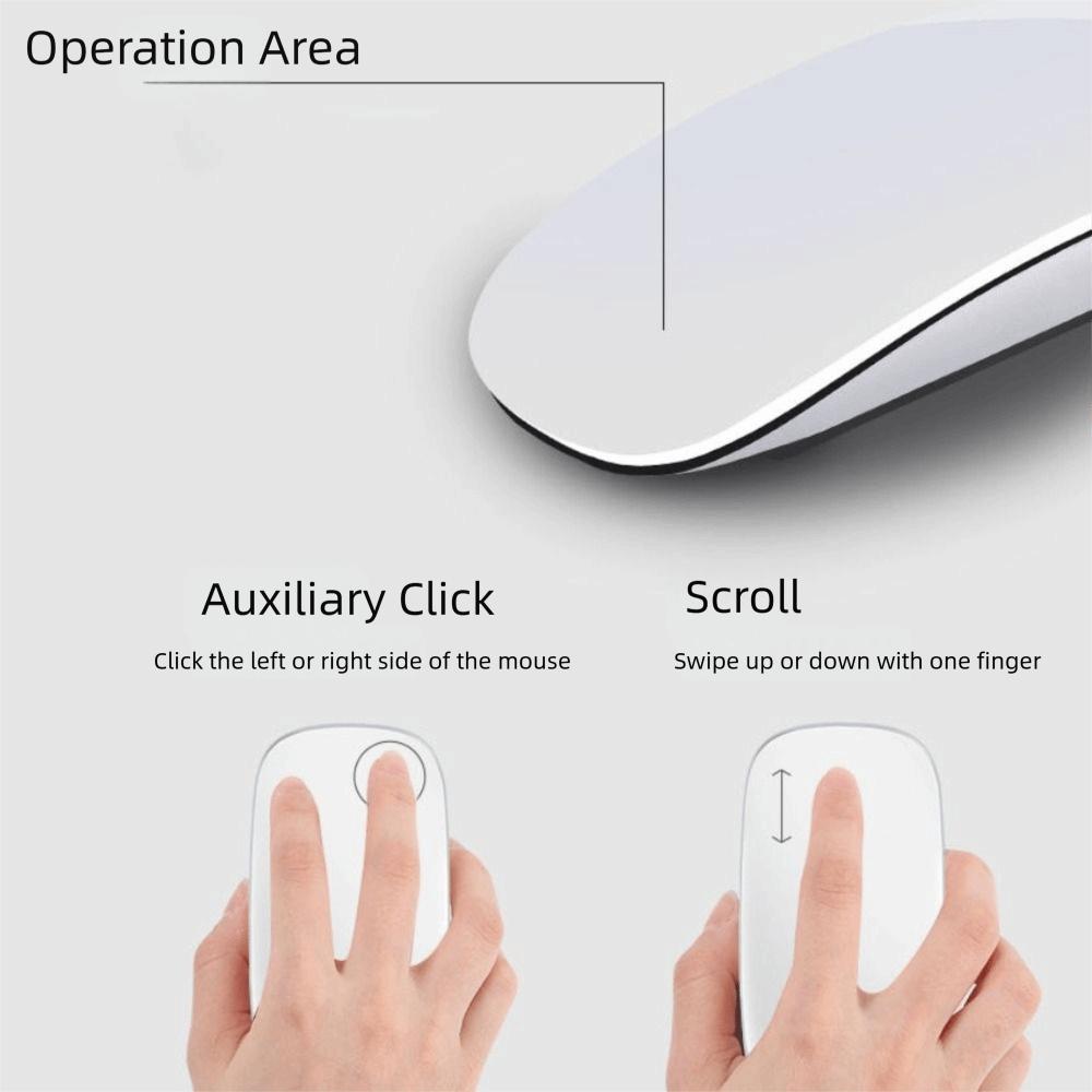 Multi-Touch Silent Mouse Rechargeable Laptop Mouse Portable Wireless Bluetooth Mouse  Pad