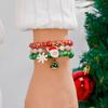 Weihnachts-Charm-Armband-Set mit Schneeflocke, Rentier, Weihnachtsmann zum Verschenken in der Weihnachtszeit