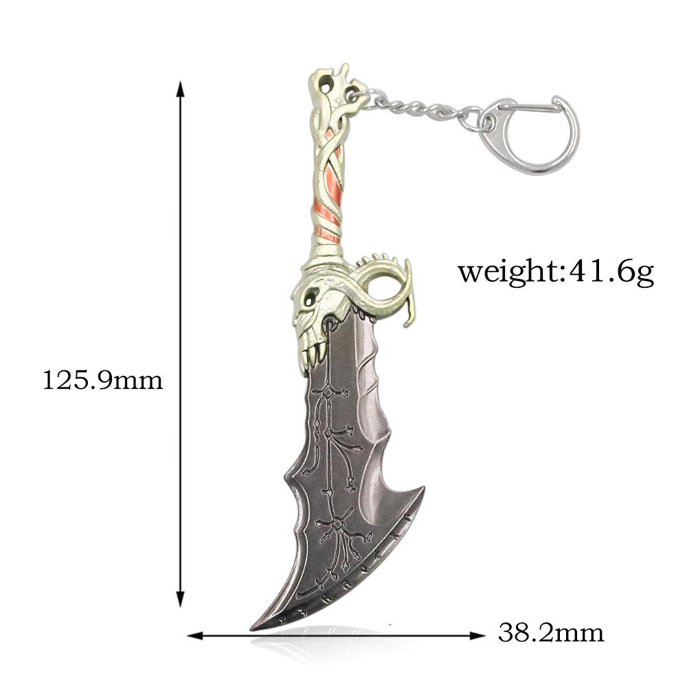 Game God of War: Ragnarok Keychain Blades of Athena Weapon Model Cosplay Props Keychain For Women Men Fans Jewelry Pendant Gifts