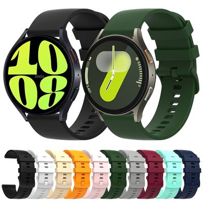 22mm 20mm Silicone Strap For Samsung Watch 7/6/5 40/44mm 5 Pro 45mm Wristband Watch 4 6 Classic 43mm 47mm Sports Bracelet Correa