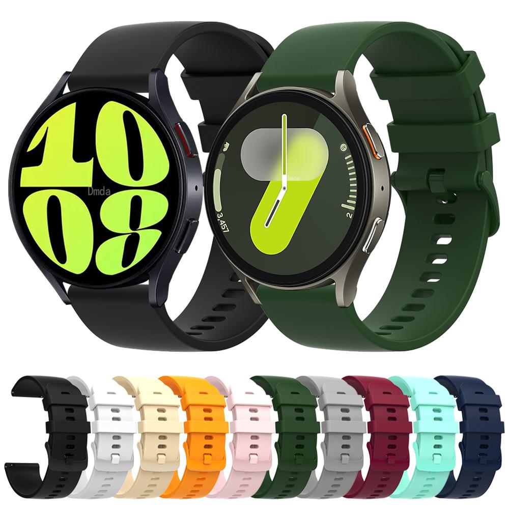 22mm 20mm Silicone Strap For Samsung Watch 7/6/5 40/44mm 5 Pro 45mm Wristband Watch 4 6 Classic 43mm 47mm Sports Bracelet Correa