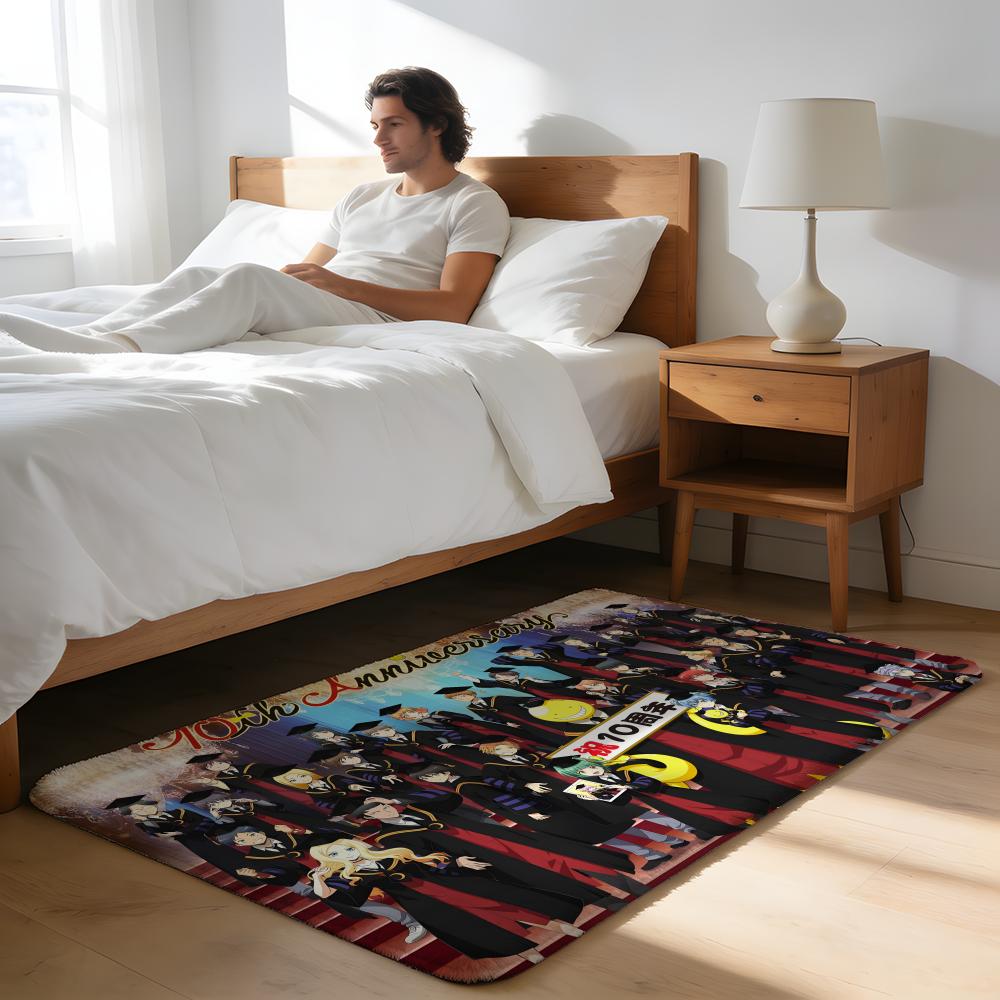 Floor Mat Soft Flannel Rug Non-Slip Absorbent Mat for Bathroom Bedroom Home Decor A-Assassination C-Classroom
