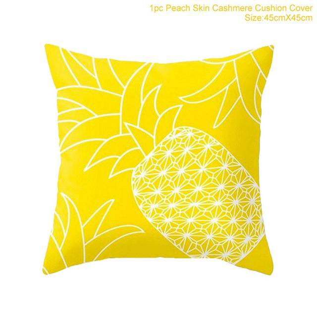 Sandstone Simple Yellow Pillow Geometric Pillow Case Plush Car Living Room Sofa Pillow Nordic