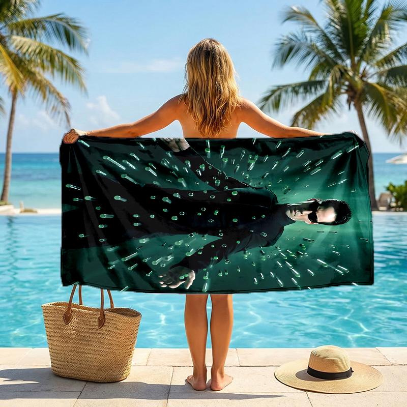 Matrix Fashion Beach Towel: Ideal for Summer Adventures Soft, absorbent and quick drying suitable for swimming and bathing