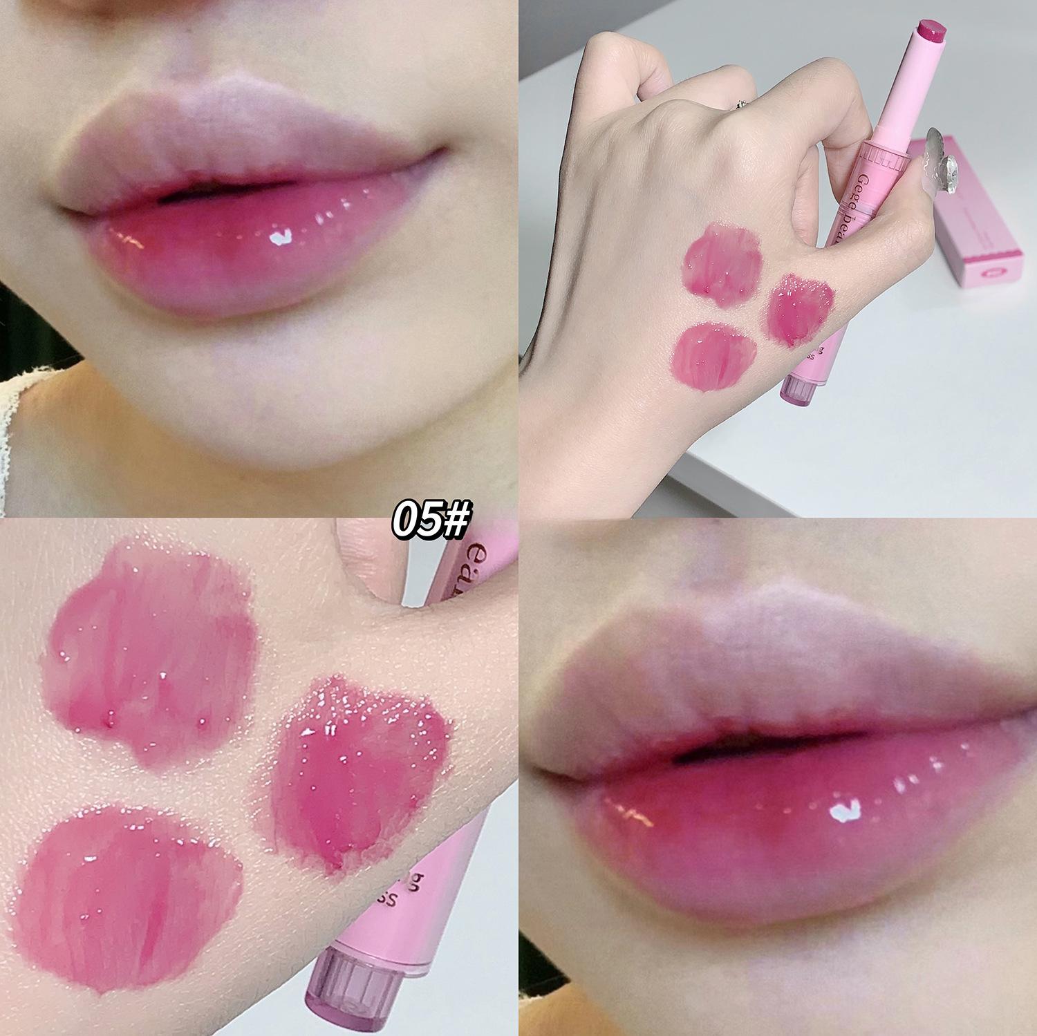 

Прозорий і зволожуючий блиск для губ із екстрагованим льодом, зволожуючий, зволожуючий, довготривалий, барвистий і нелегкий, щоб приклеїтися до чашки жіночої помади