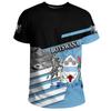 T-shirt Uomo Estiva con Stampa 3D Stile Africano con Motivo Stemma del Botswana Magliette Casual Girocollo Top Maniche Corte