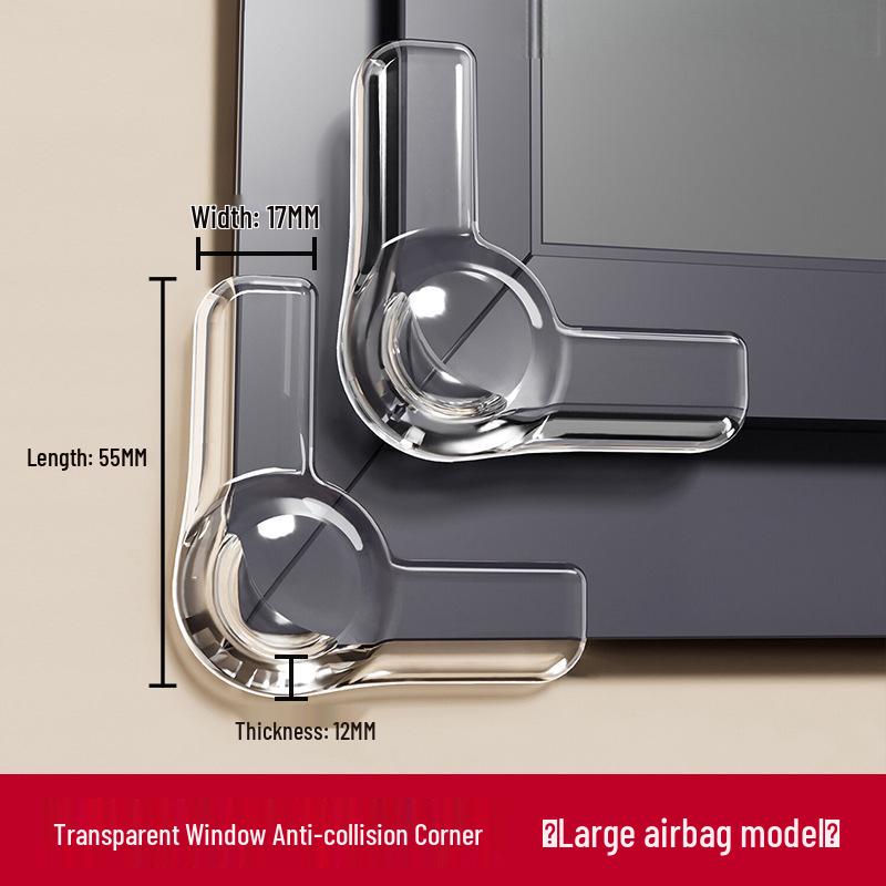 Assorted Transparent Silicone Corner Protectors: Soft Bumpers for Tables, Walls, Corners, Edges, and Windows