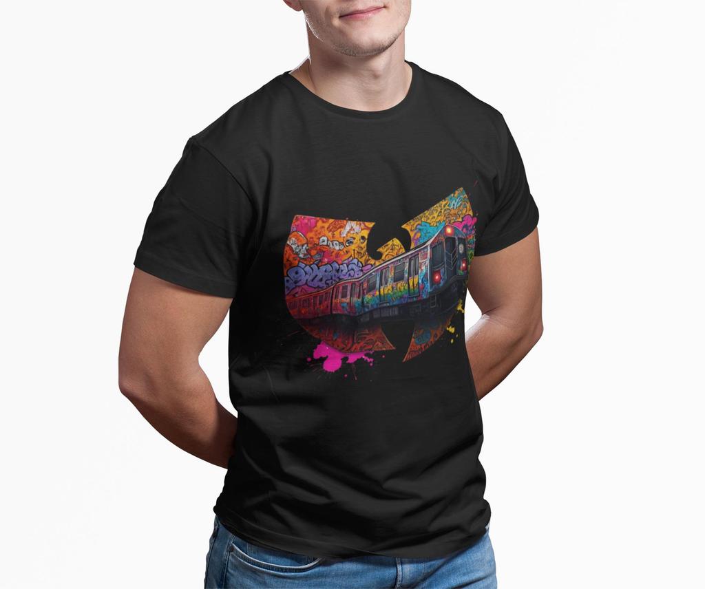 2025 Summer Graffiti WuTang Subway Art Tee Colorful Hip Hop Breathable Streetwear Unisex Casual Shortsleeved Shirts Y2k