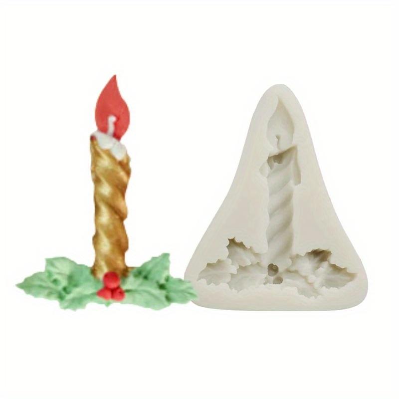 Christmas Candle Silicone Mold Sugarcraft Cupcake Baking Mold Fondant Cake Decorating Tools