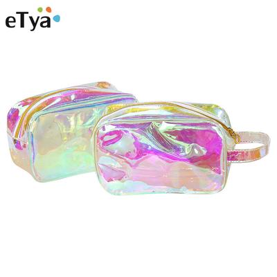 Laser Transparent Cosmetic Bag Female Large Lipstick Makeup Bag Organizer Travel Portable Toiletry Bag Storage Make Up Pouch
