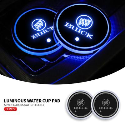 1/2pcs Car Luminous Water Cup Pad For Century Excelle XT Envision Excelle GT Verano Regal LaCrosse Encore Enclave