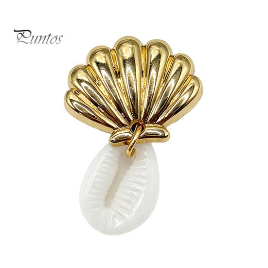 Faux Pearl Shoe Charms Gold-Toned Shell Charm, Ocean Themed Summer Decoration, Seashell Clog Accessories Starfish Charm for Clogs Women Girls