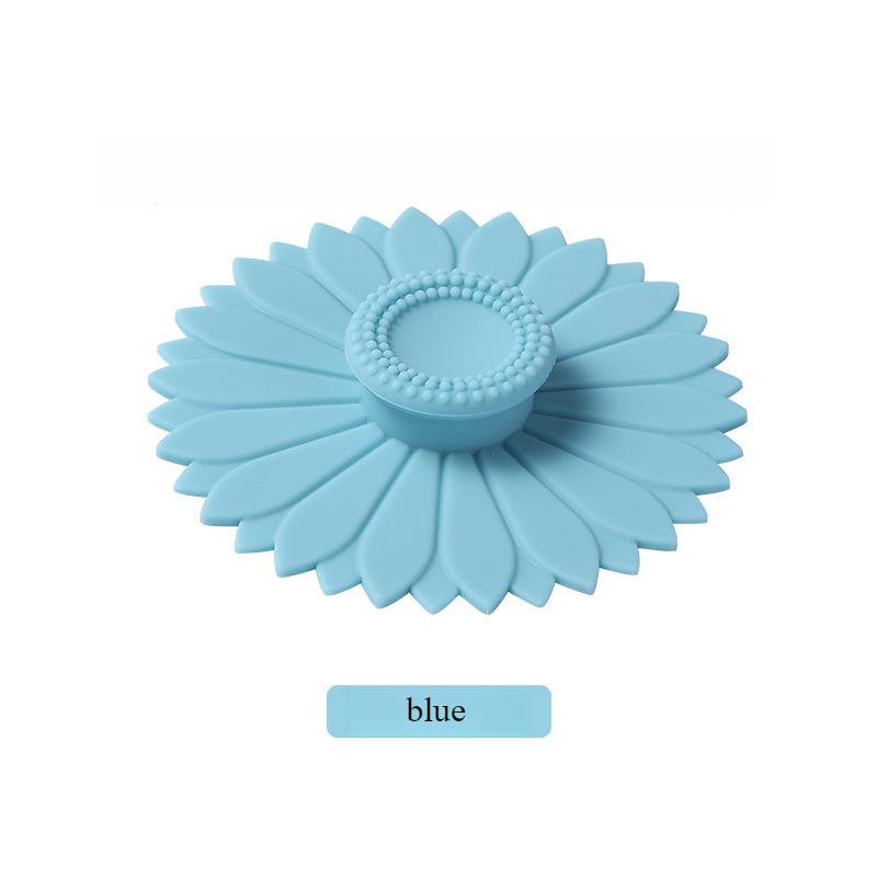 1pc Sunflower Silicone Cup Covers, Multicolored Silicone Lids for Mugs, Cups, Flexible Mug Covers, Hot Cup Lids for Coffee & Tea