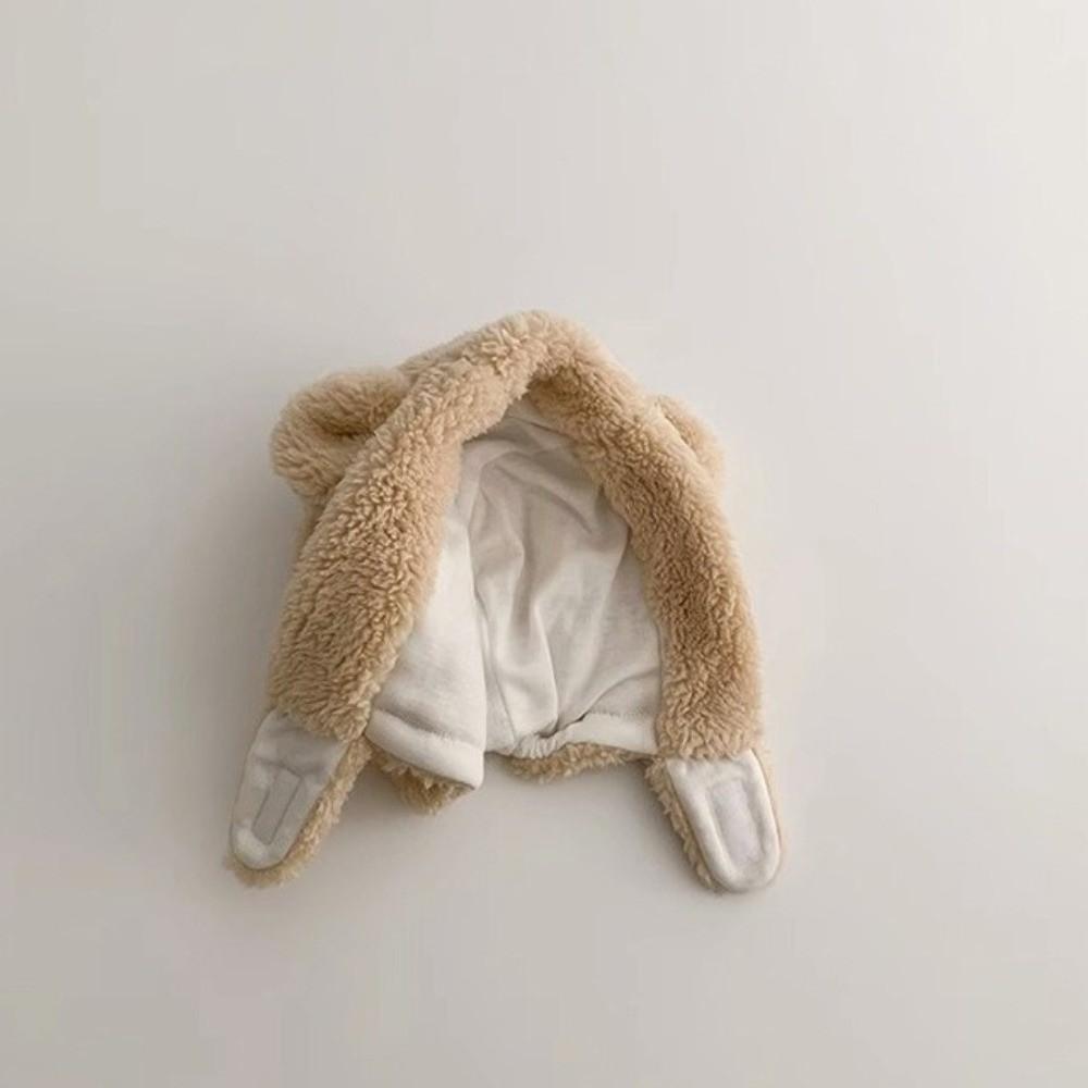 Soft Beanie Cap Windproof Infant Earflaps Hat Lovely Baby Plush Hat
