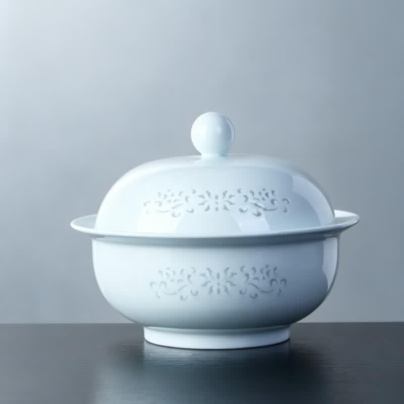 Jingdezhen Underglaze Celadon 9-inch Ceramic Soup Bowl