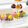1pcs Transparent Acrylic Party Lollipop Rack 20*6*5cm Clear Acrylic Cake Stand 10 Holes For Weddings & Parties Storage Parts
