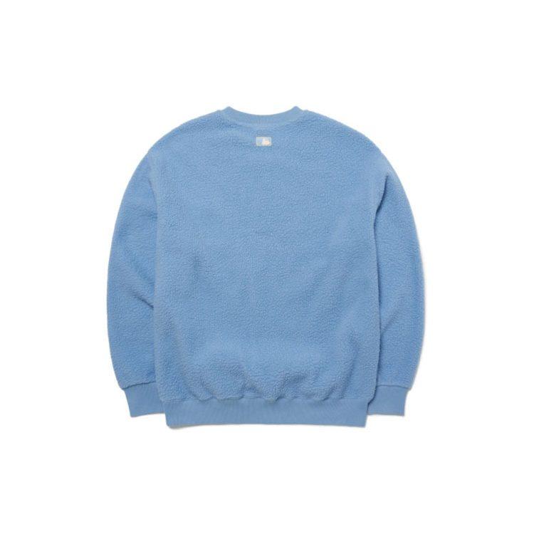 MLB Base Logo Sweatshirts Unisex Blue Crew Neck Thickened Regular 3AMTF5116-50BLL