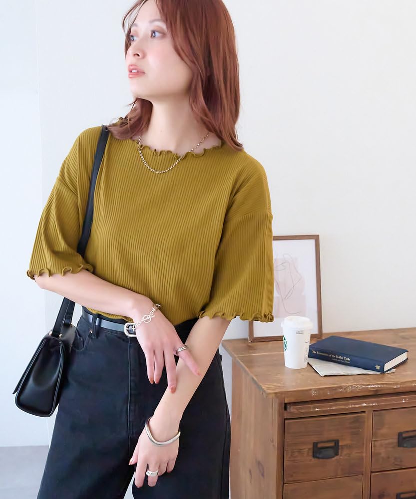 Color Available in 22 Ribbed Mellow Flare Sleeves DCZ1041406A0017 M Green Yellow [Discoat] [New Added! / Colors] 5/8 <WEB Exclusive>