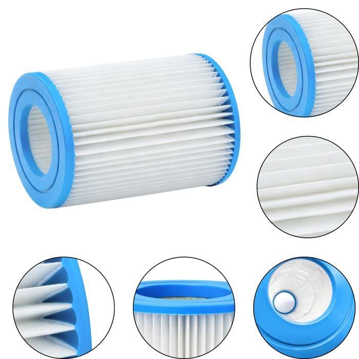 Cartouche Filtre Piscine Type 2/Type II [Lot 2] Compatible Bestway 58094 Flowclear Pompes 530-800 GPH 13,6 x 10,6 cm Phonillico®