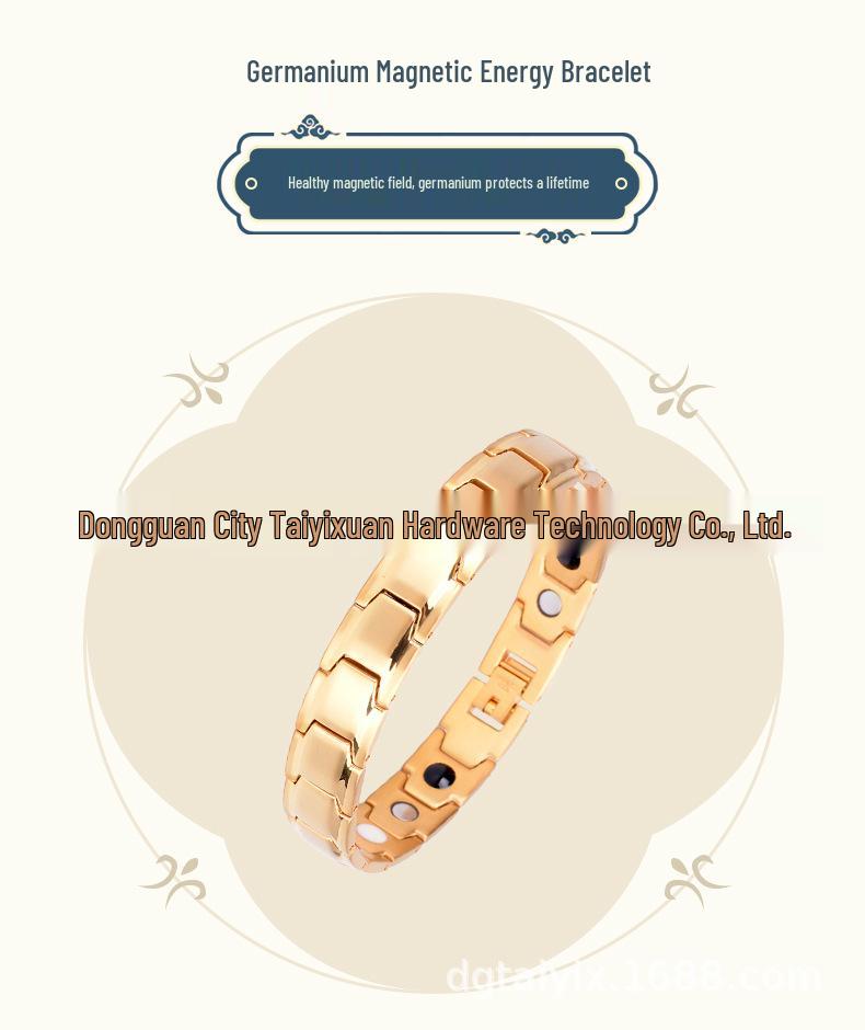 Men’s Titanium Stainless Steel Magnetic Bangle Bracelet, Couple Style, In Stock.