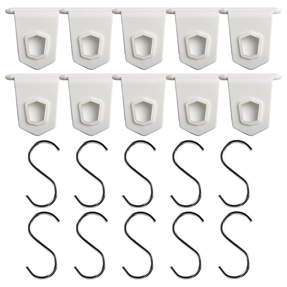 10pcs Outdoor RV Awning Hangers RV Awning Hooks S Shaped Hook Kit Camping Motorhome Tent Rail Hooks Campervan