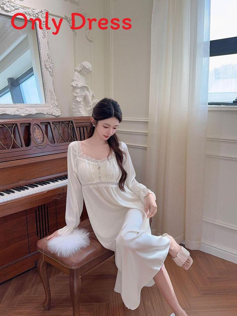 Women Ice Silk Sleep Dress With V Neck Sleeveless Design For Home Comforts