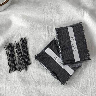 50 tk 100 tk 200 tk Mustade Juukseklipside Komplekt Bobby Pins Naistele Lihtne Mood Laine Juukseklipid Külje Juukseklamber Soengu Aksessuaar