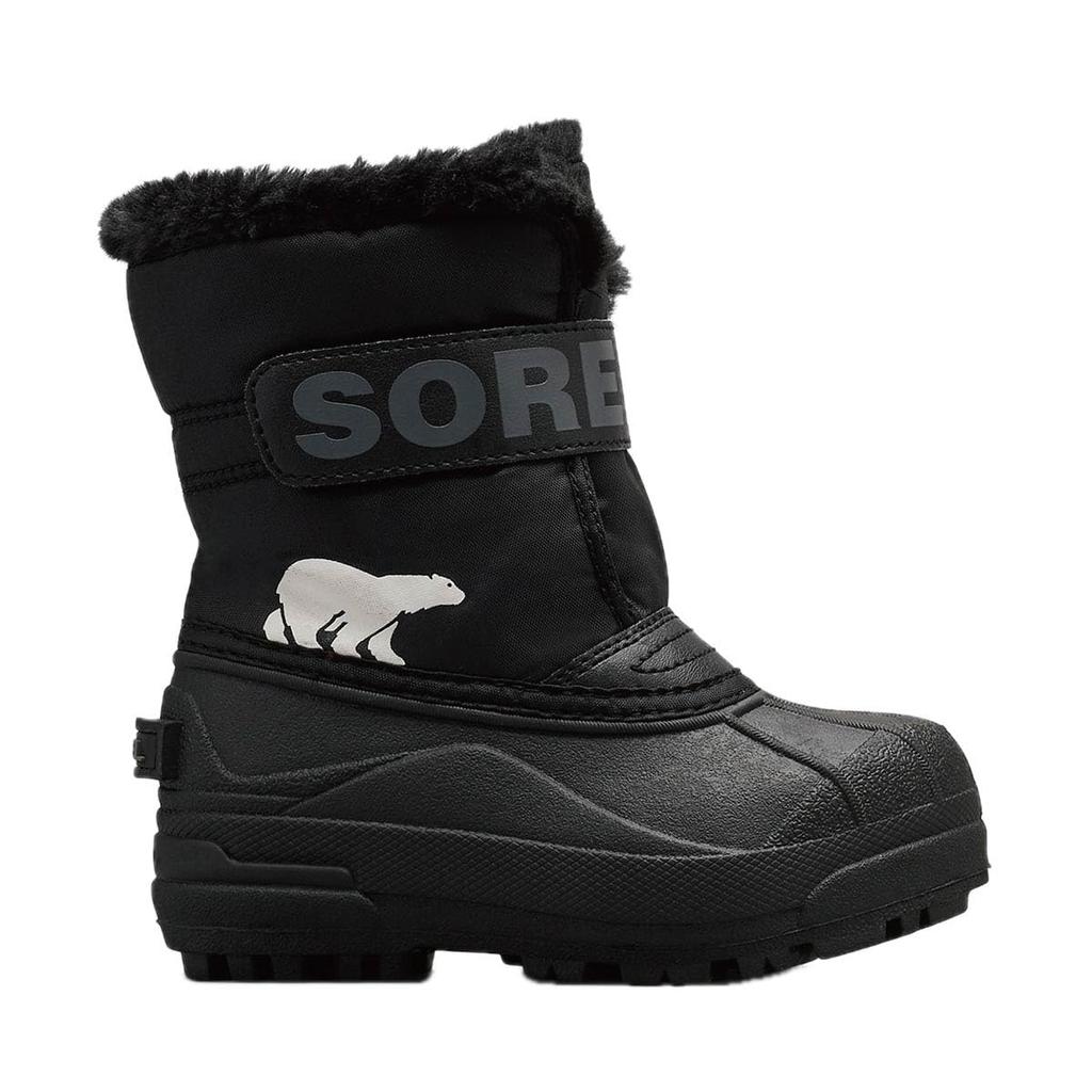 Sorel Kids Snow Commander Size Charcoal Boots, 18.0cm, Black,